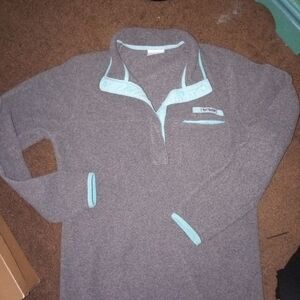 Columbia Gray Sweater with Light Blue Accents